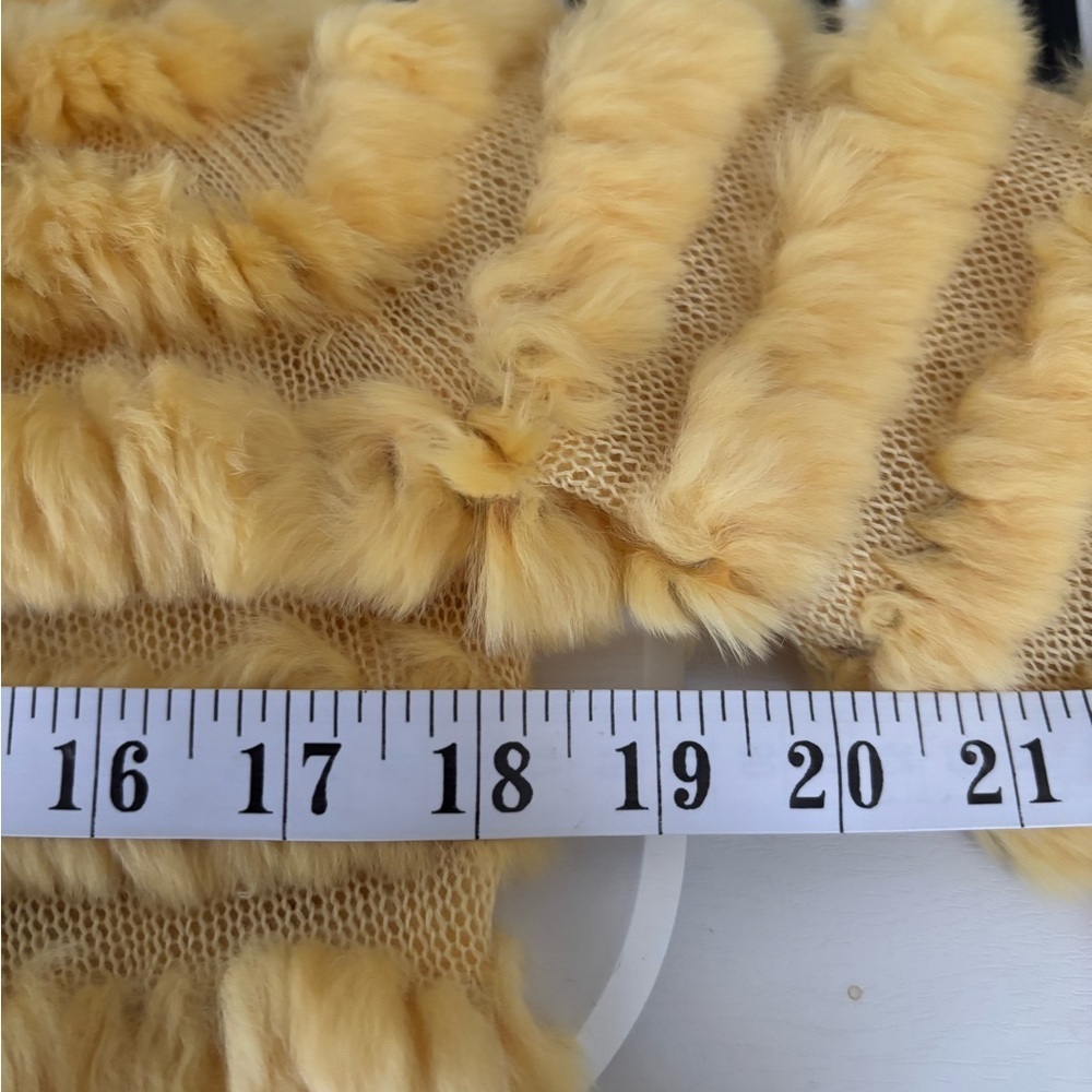 BCBGMaxAzria Cream Rabbit Fur Jacket - Picture 12 of 14